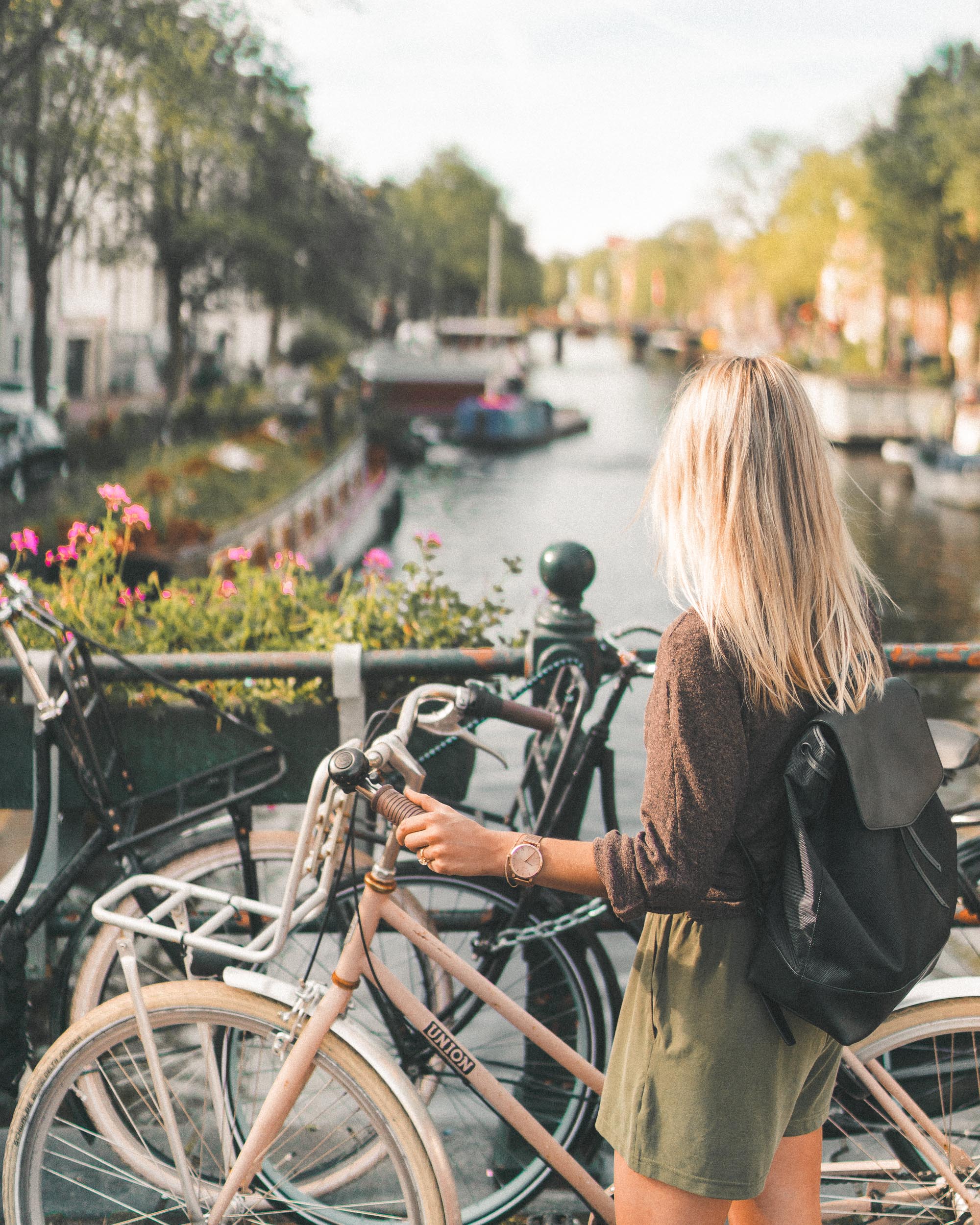 Overlooking canals in Amsterdam Netherlands Selena Taylor of Find Us Lost