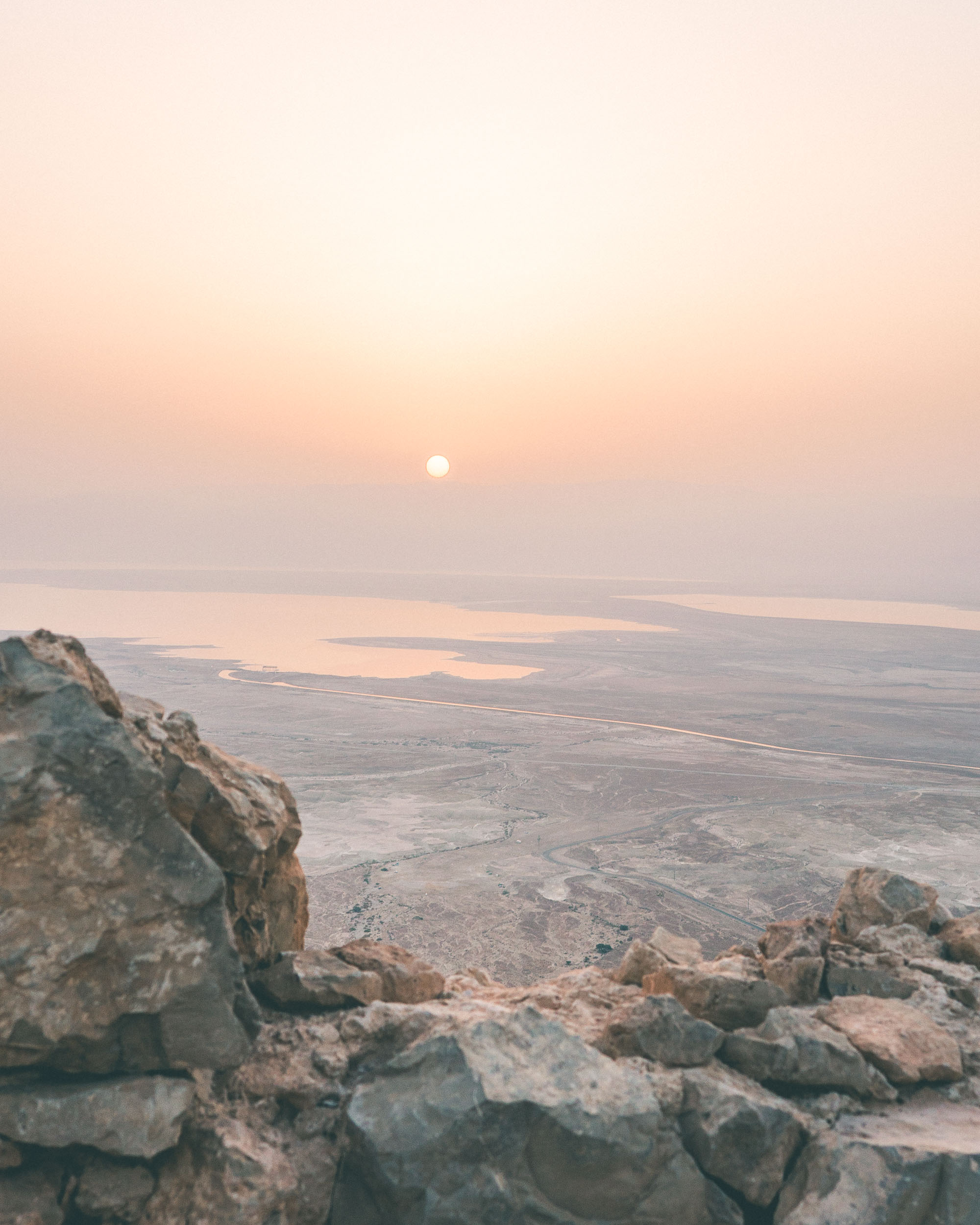 Sunrise over Masada in Israel