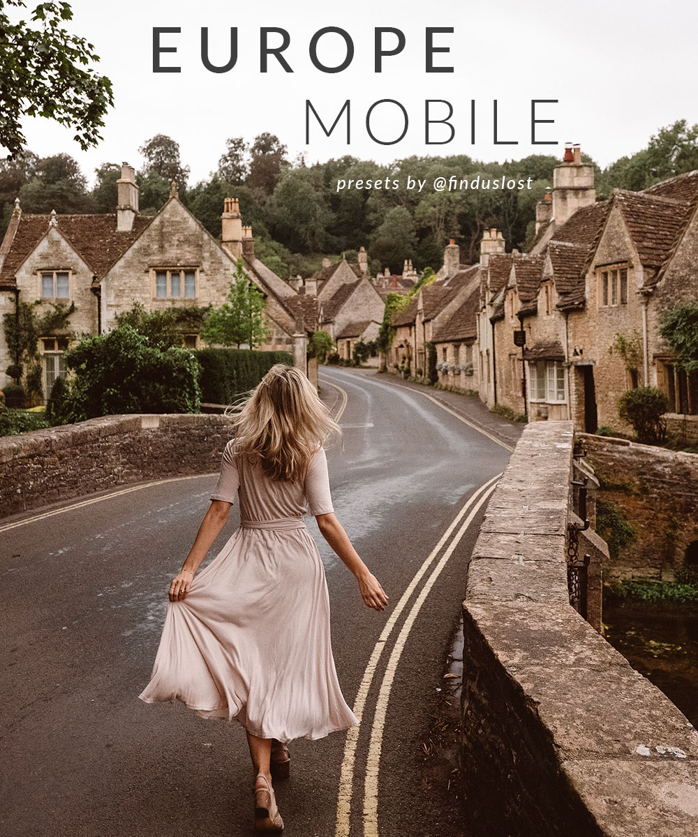 Find Us Lost Europe Lightroom Mobile Preset Collection