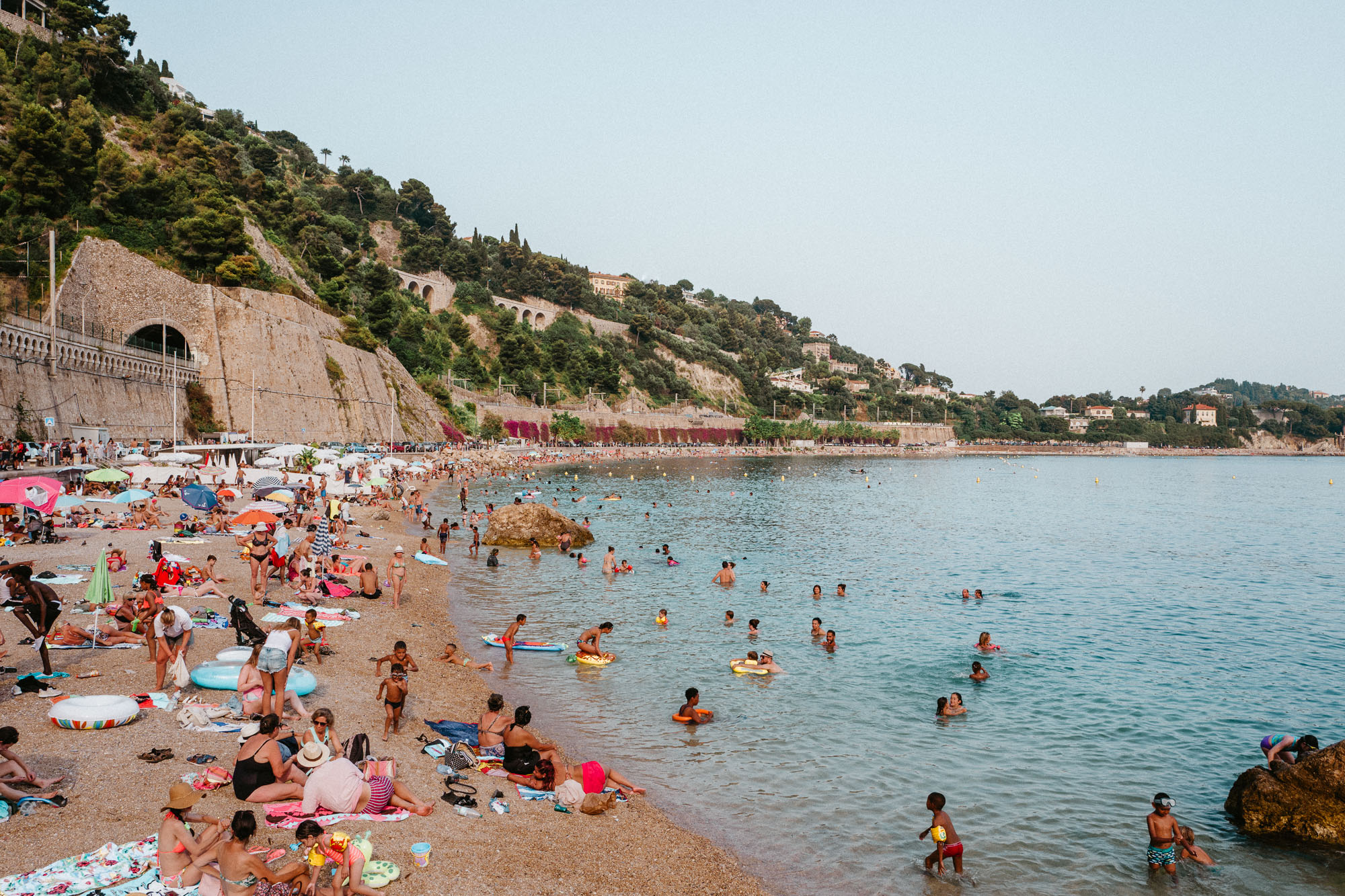Villefranche-Sur-Mer beach in the French Riviera