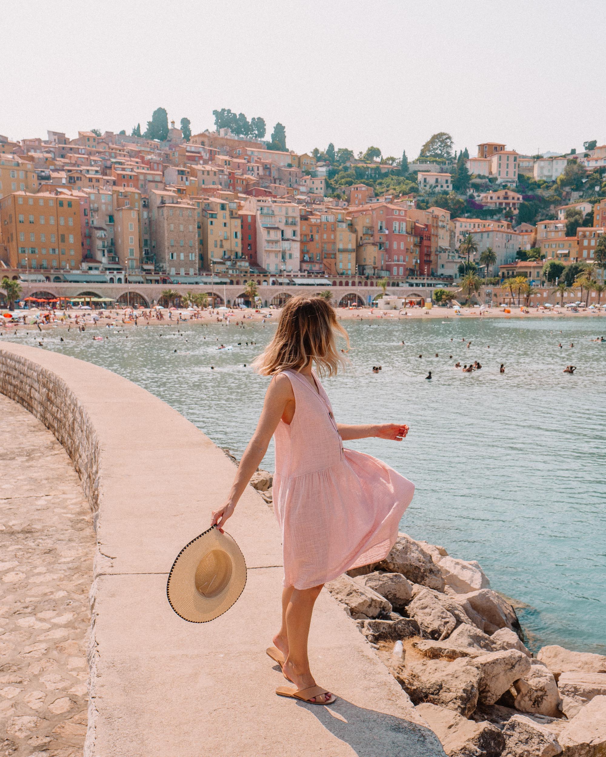 Menton beach in the French Riviera
