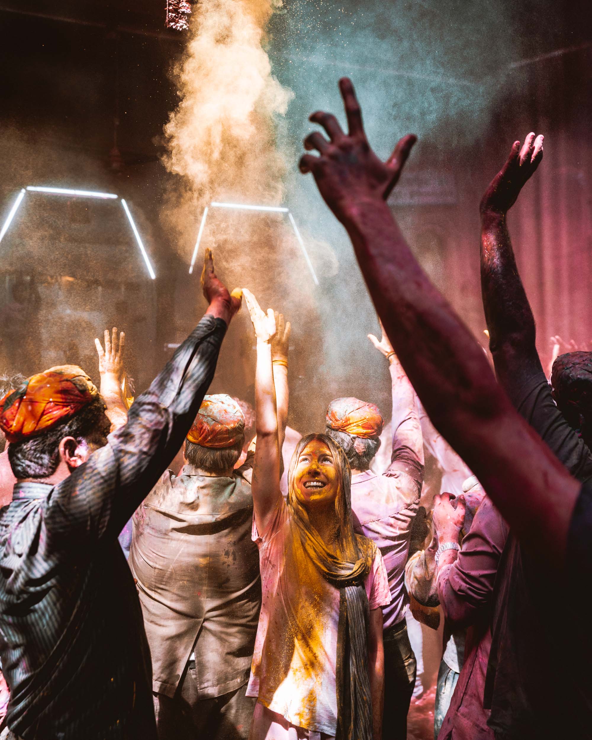 Holi in Vrindavan, India via @finduslost