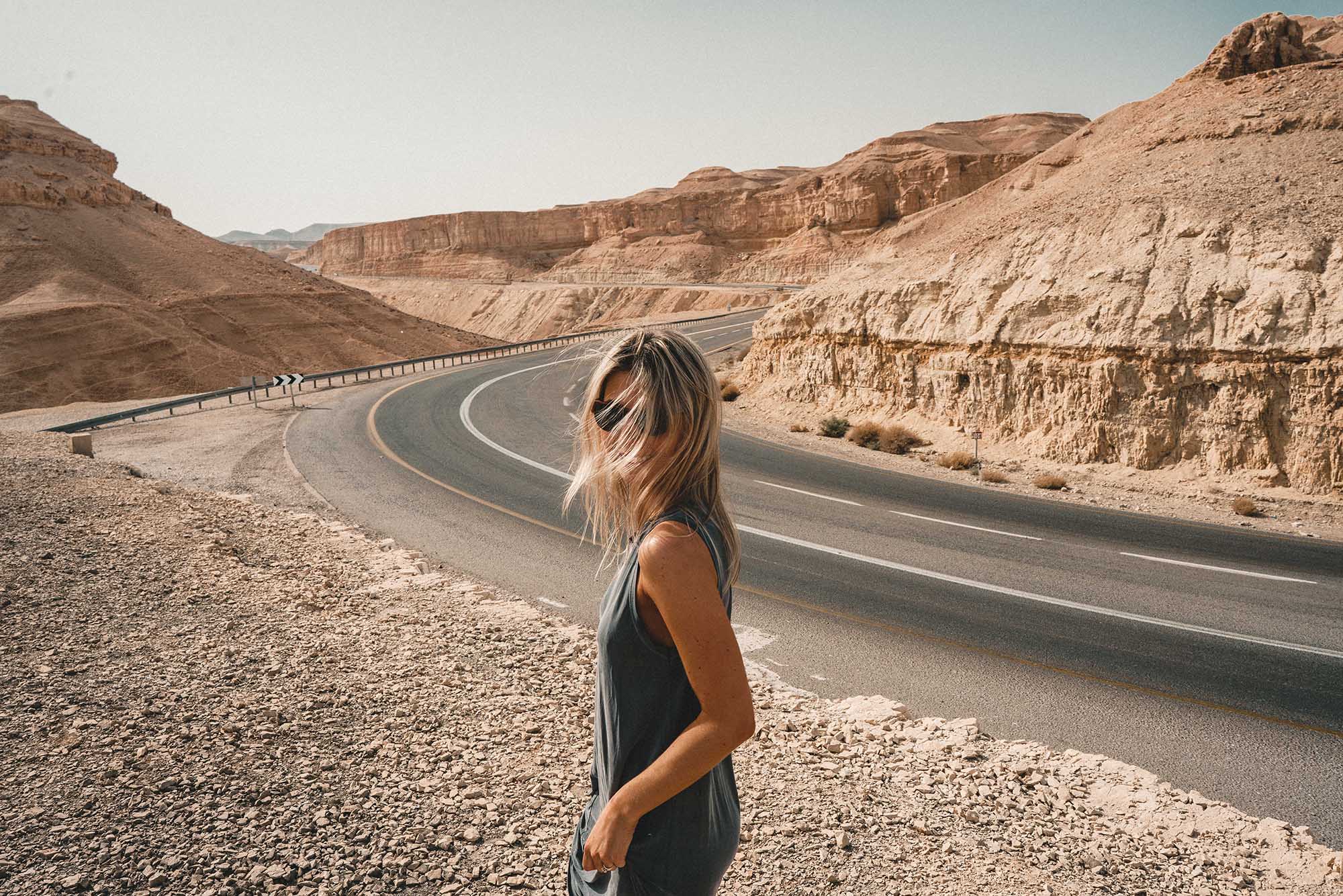 Road tripping through the dead sea region to the negev desert in Israel
