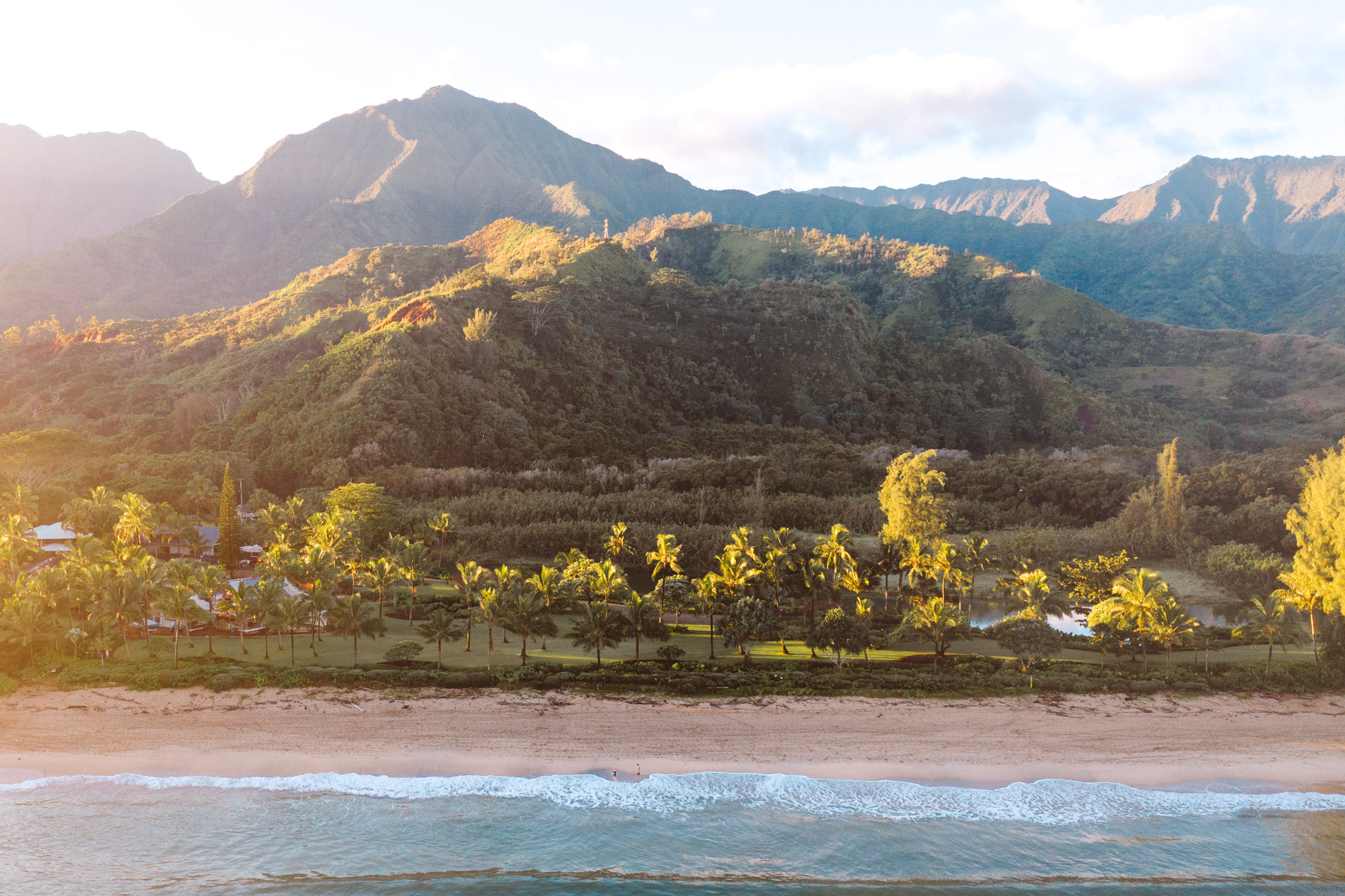 North shore mountains in Kauai