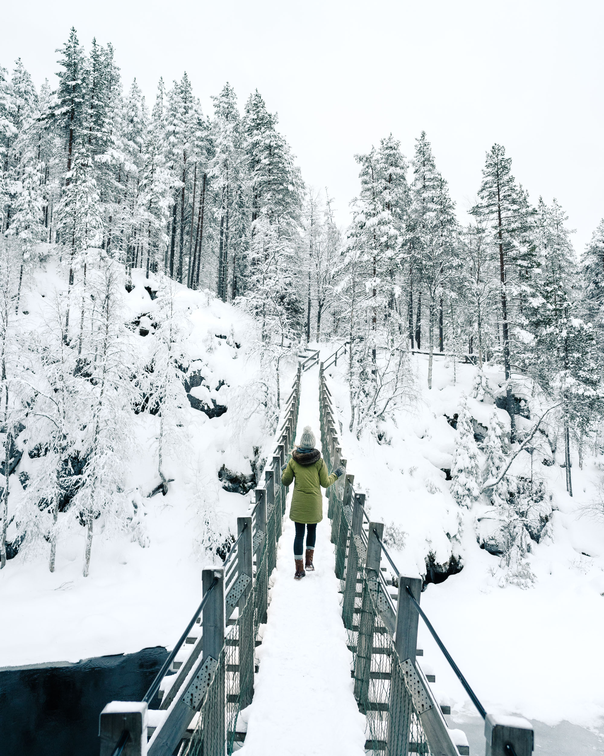 Oulanka National Park bridges in the winter Finland