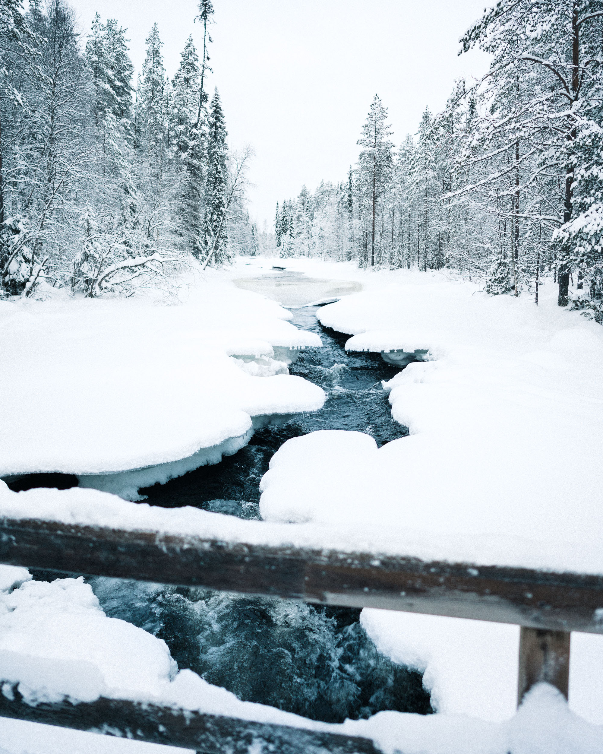 Oulanka National Park bridges in the winter Finland