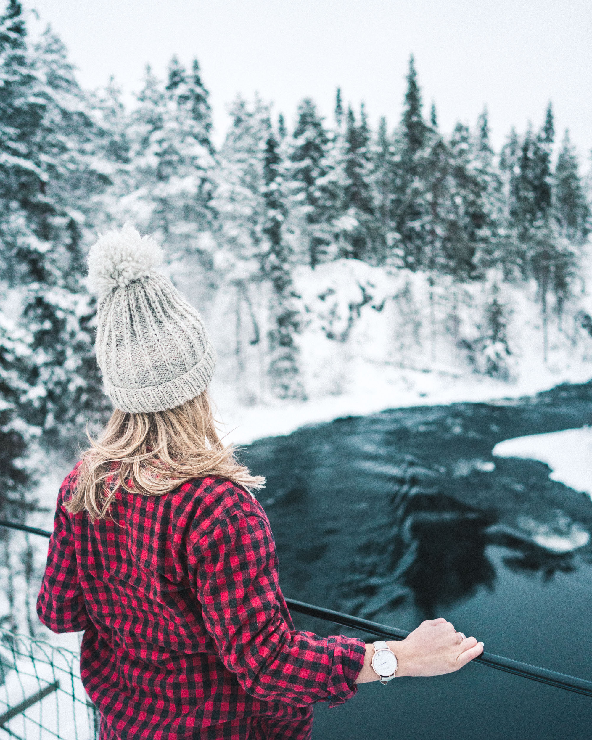 Oulanka National Park bridges in the winter Finland