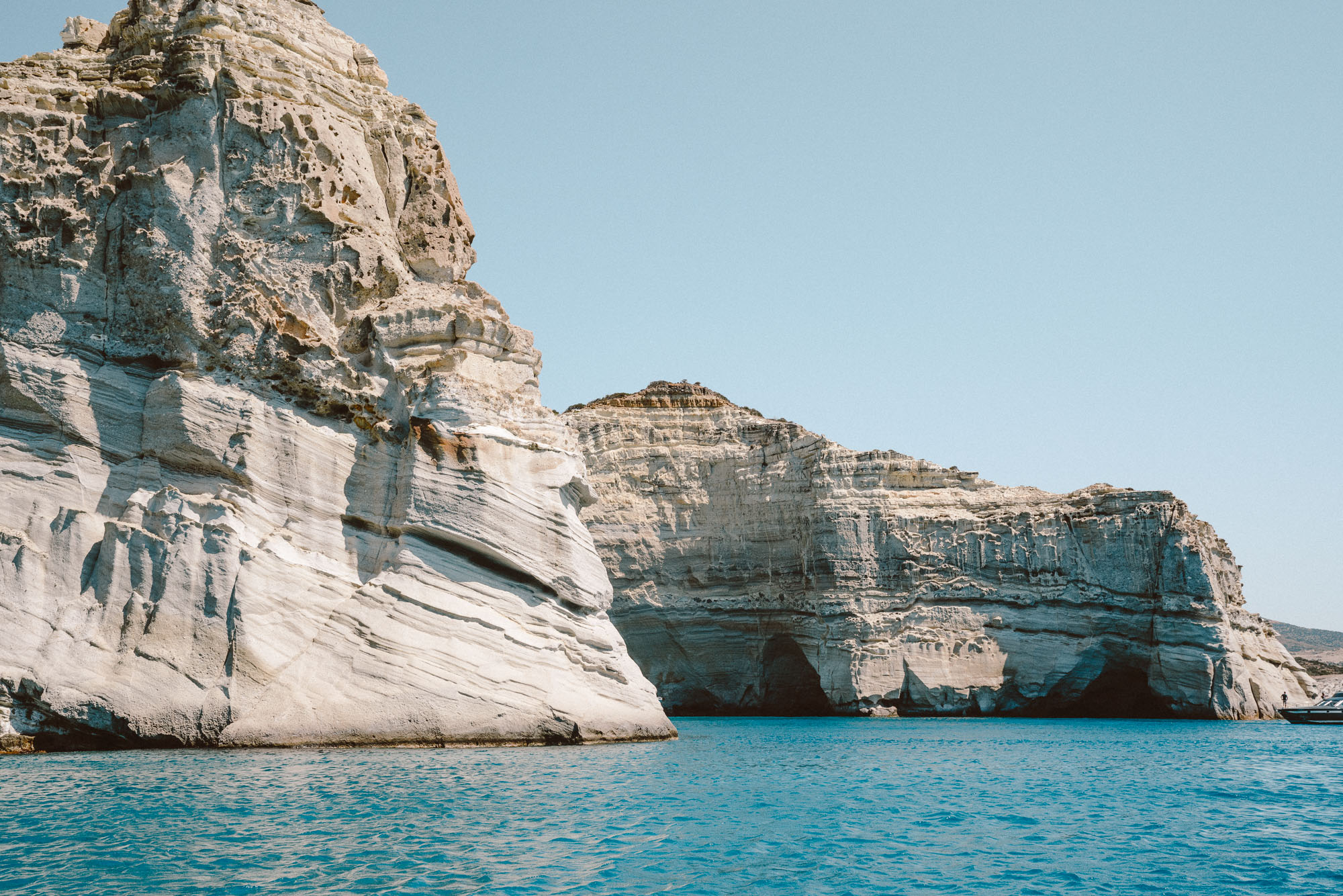 Kleftiko caves in Milos, Greece via @finduslost
