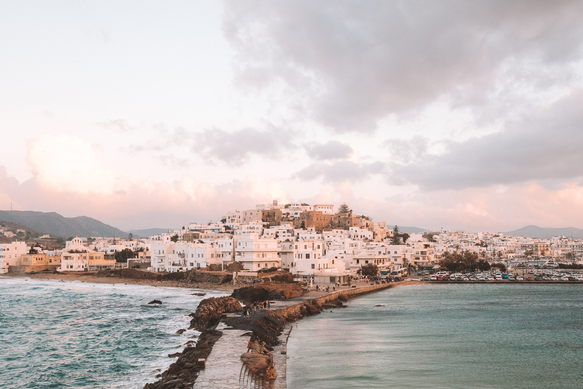 Downtown Naxos from Portara in Naxos, Greece via @finduslost