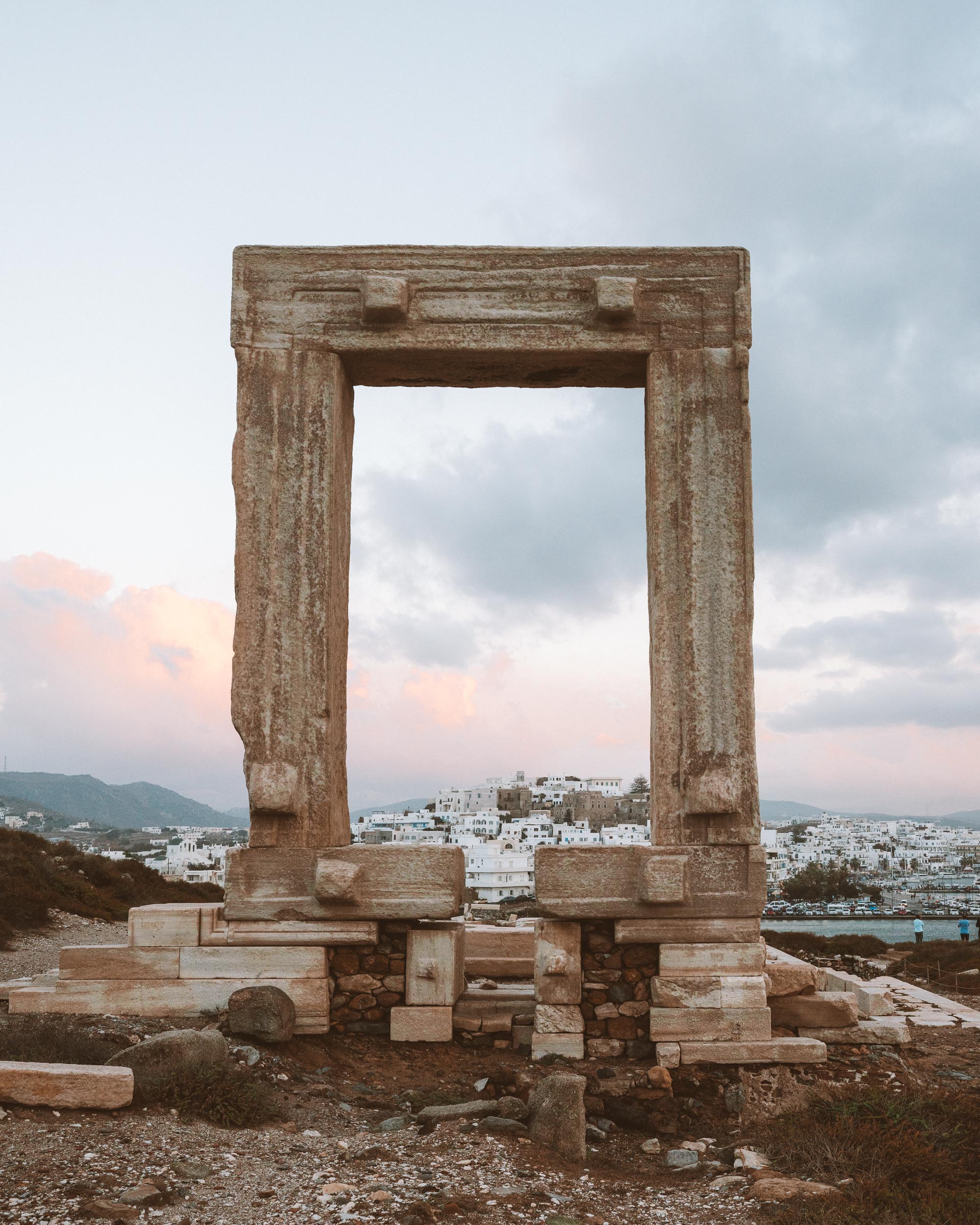 Protara arch in Naxos, Greek Islands at sunset via @finduslost