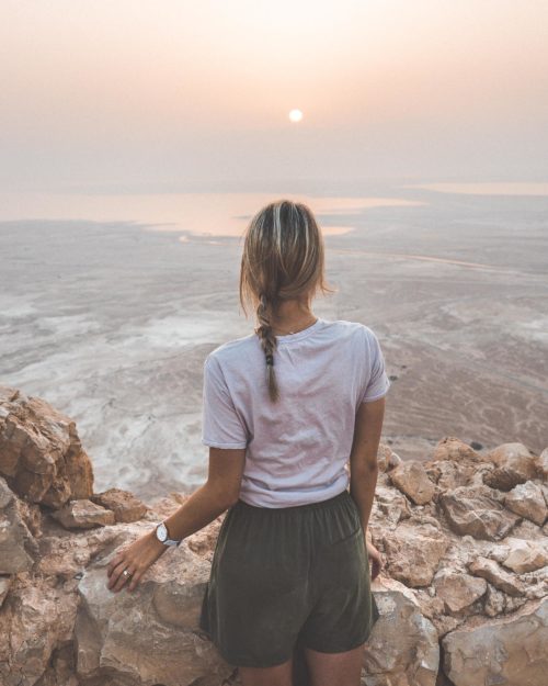 Masada at sunrise in the dead sea israel find us lost
