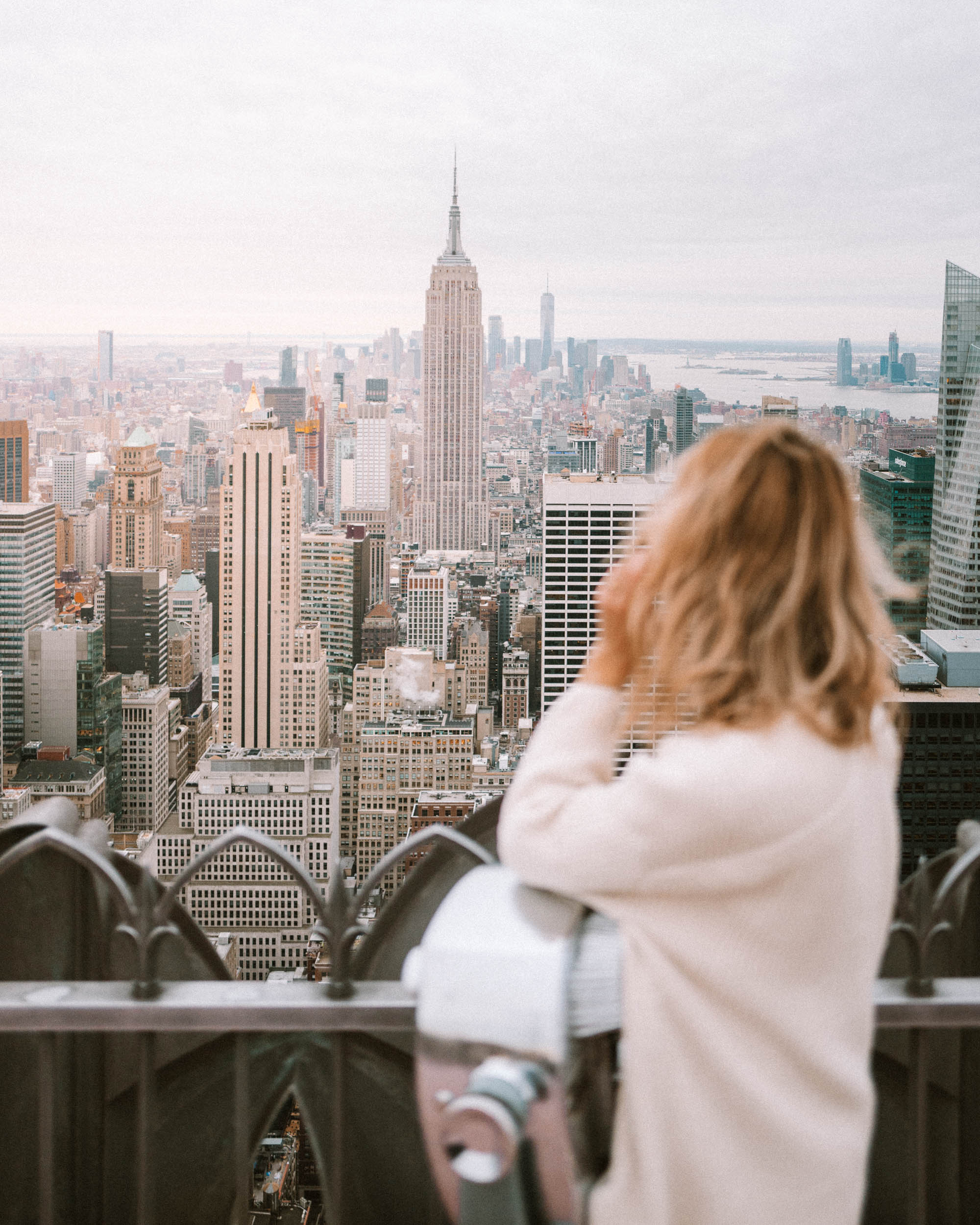 Travel Blogger Selena Taylor at Top of the Rock in New York City