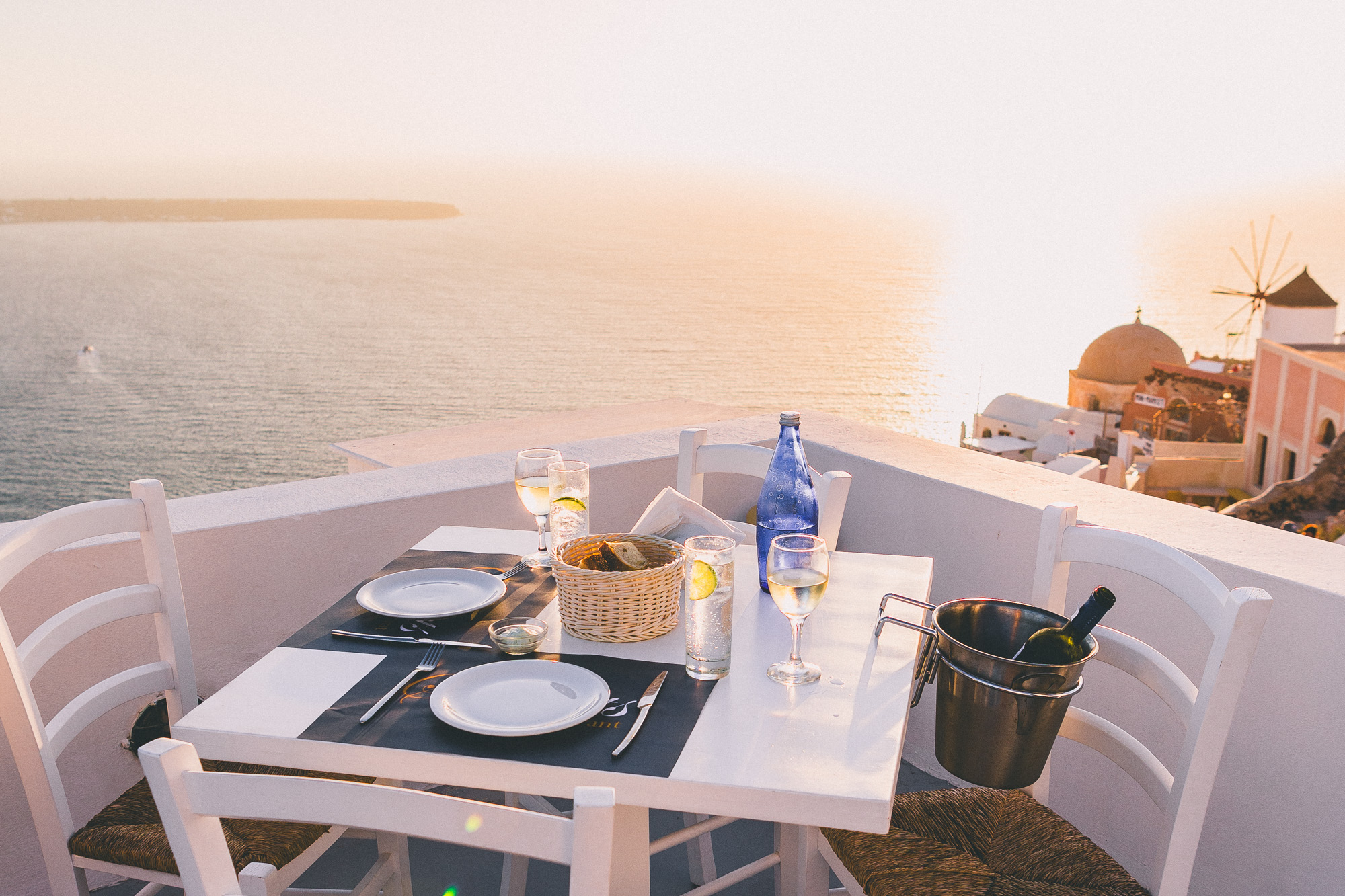 Sunset Restaurant in Oia, Santorini, Greece