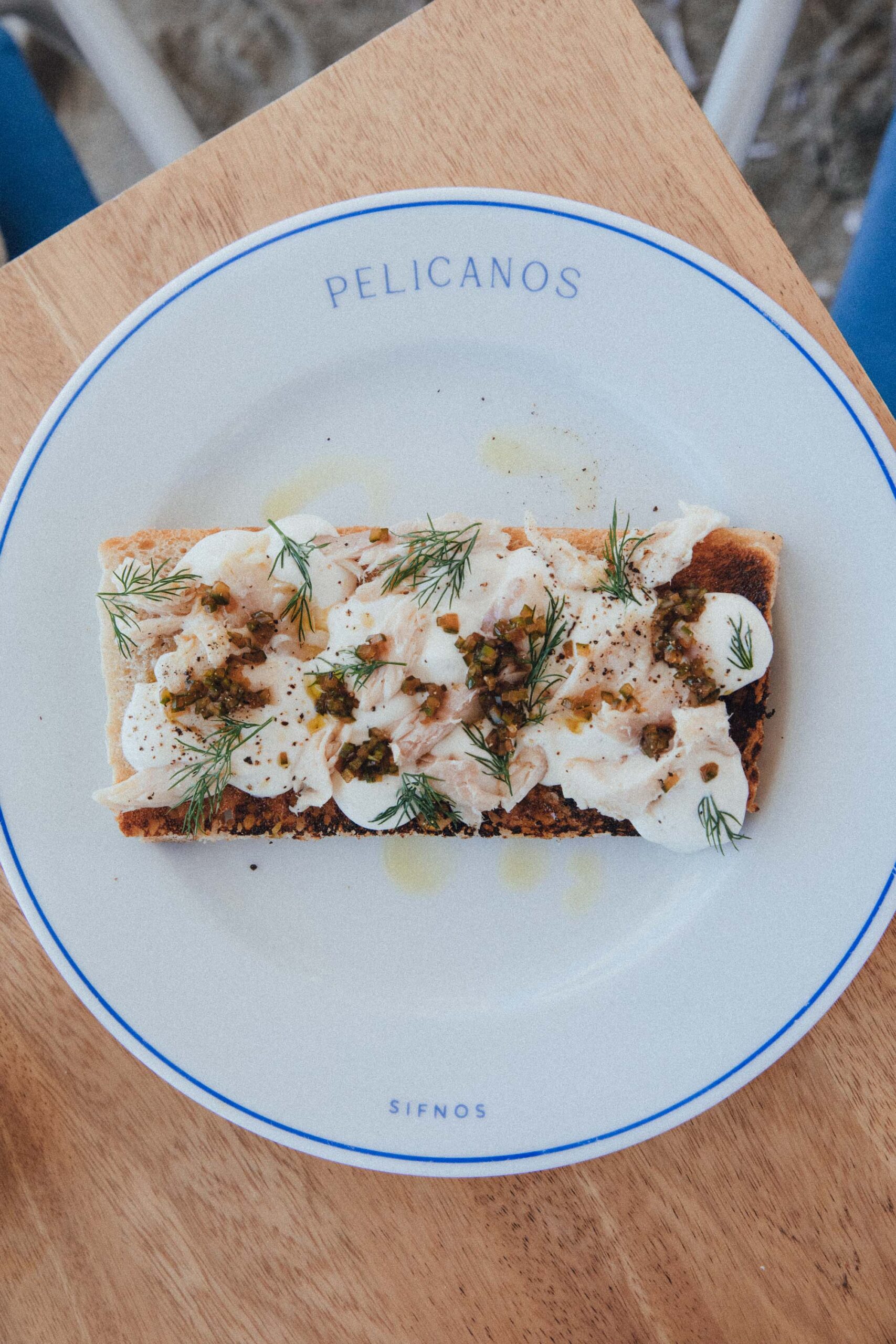 Pelicanos restaurant on the sand in Faros, a casual beachfront restaurant