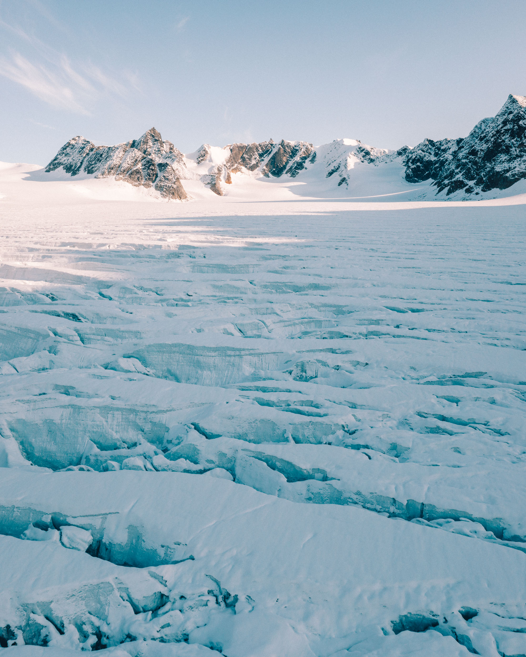 Drone aerial shot of Magdalenefjorden in Spitsbergen Svalbard via Find Us Lost