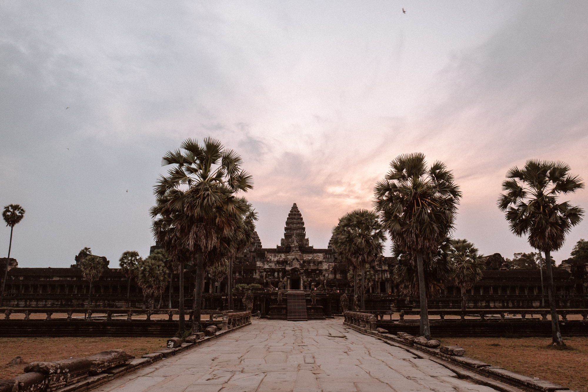 Angkor wat at sunrise in siem reap Cambodia
