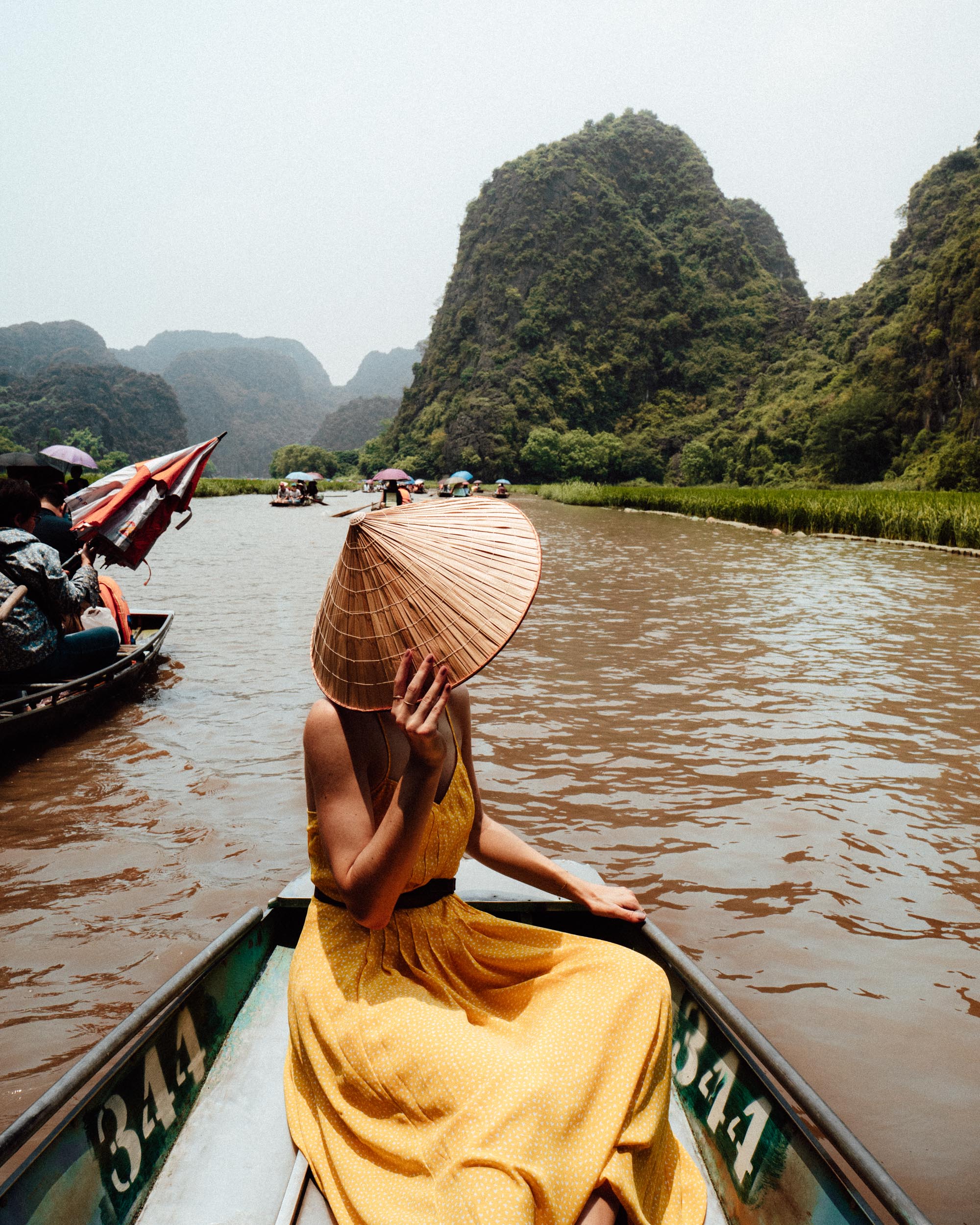 Tam Coc rice fields boat ride in Ninh Binh Vietnam