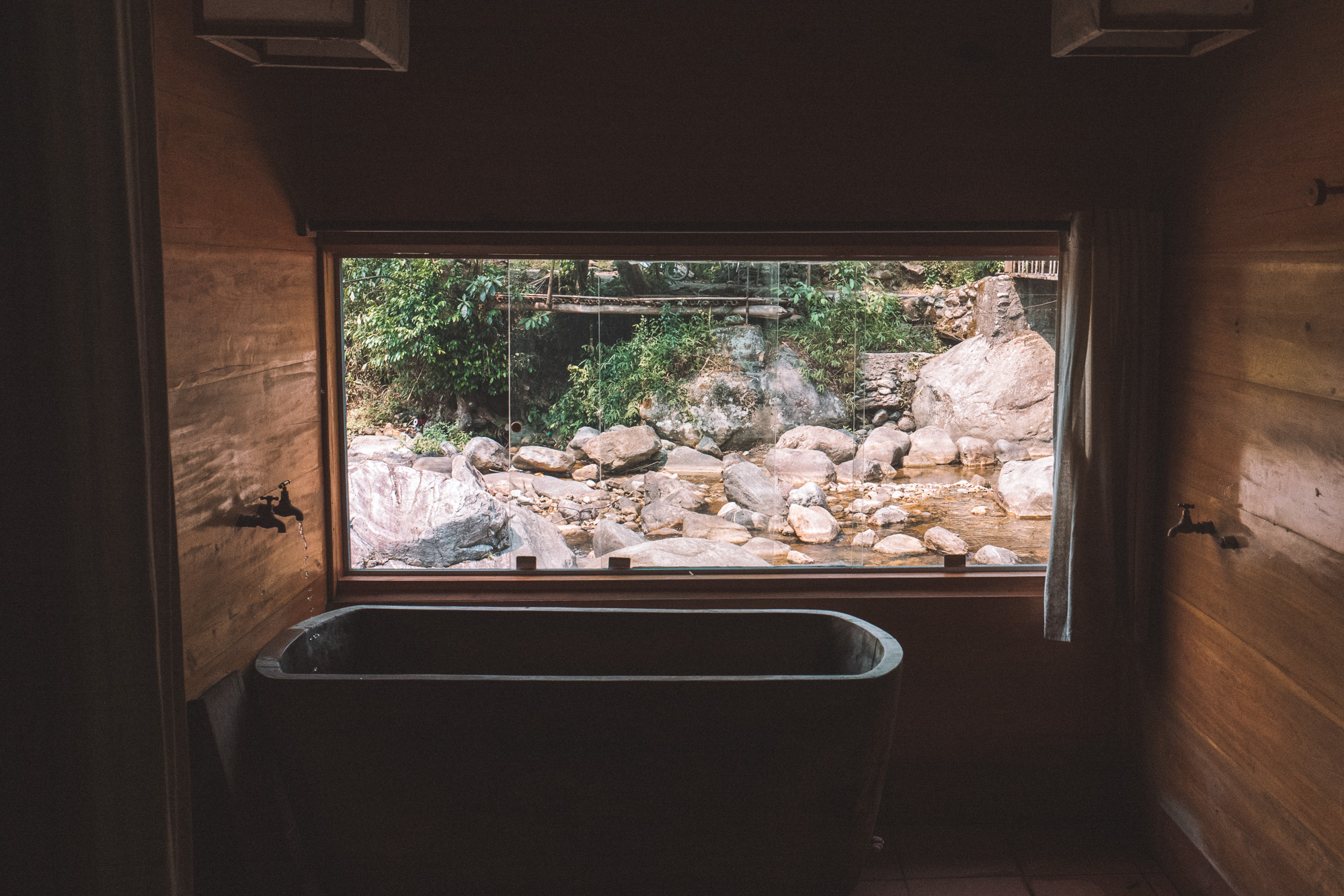 Red Dao Minority village bath house in Sapa Vietnam