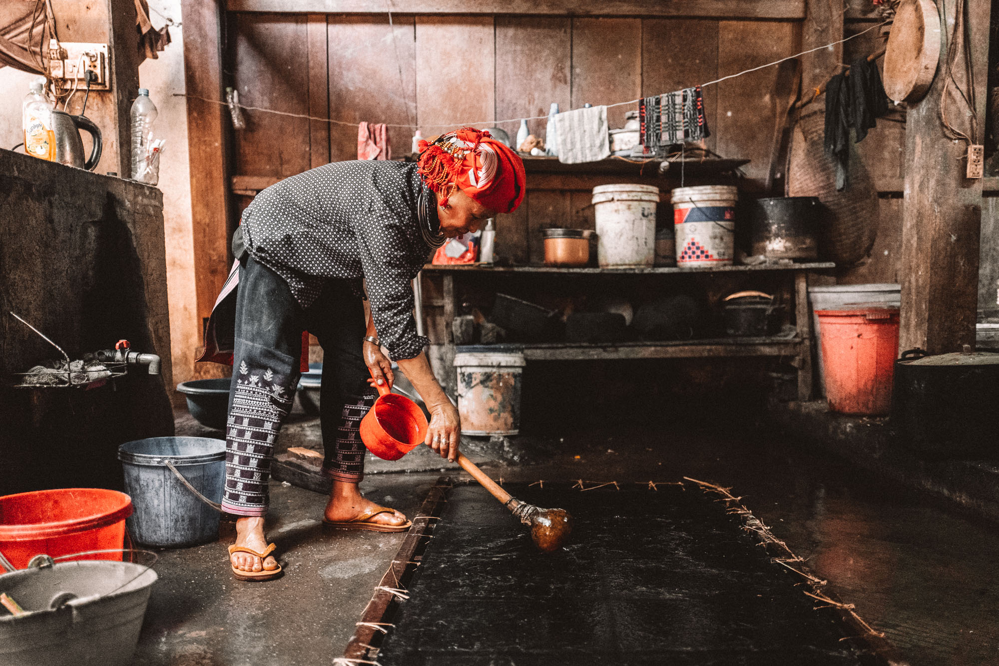 Red Dao Minority village in Sapa Vietnam