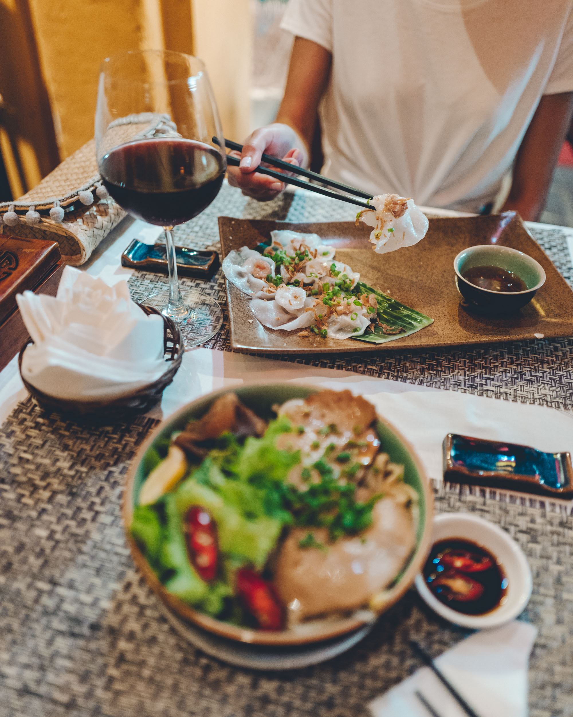Cao Lao and rose dumplings in Hoi An Vietnam