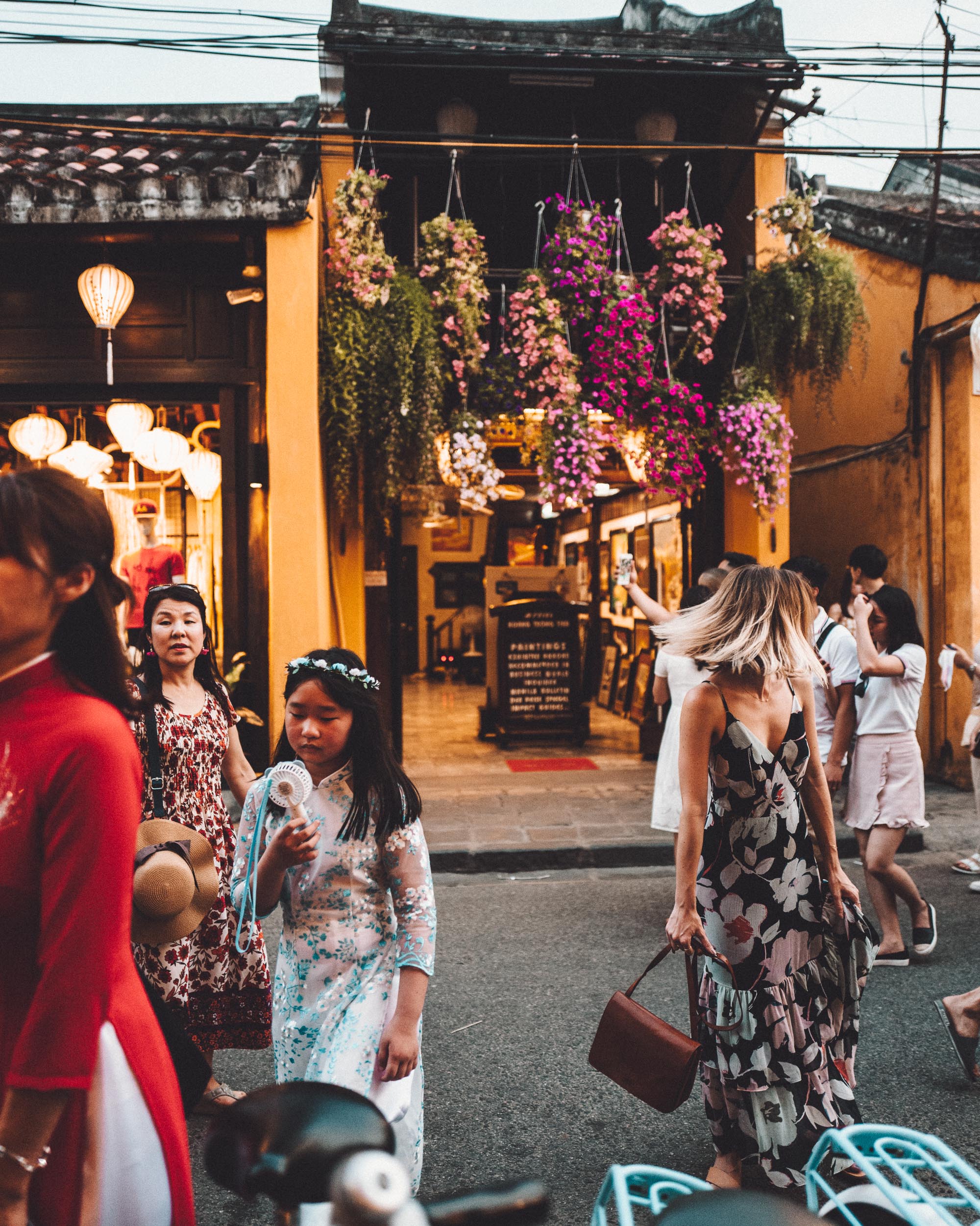 Streets and lanterns of Hoi An Vietnam