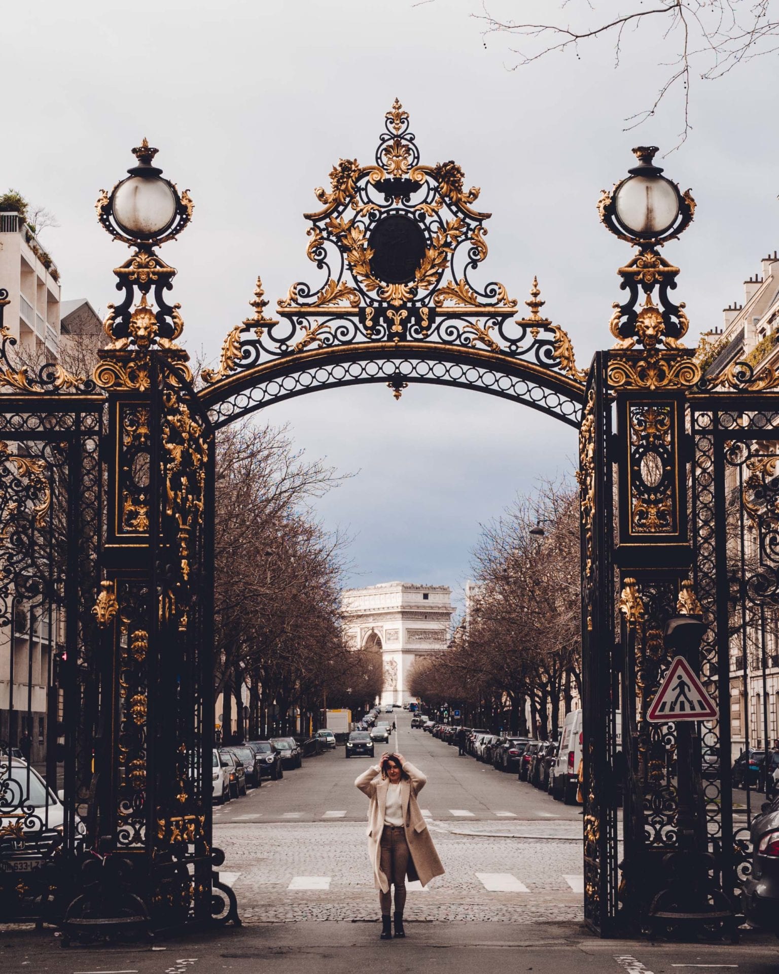 View of the Arc De Triomphe in Paris