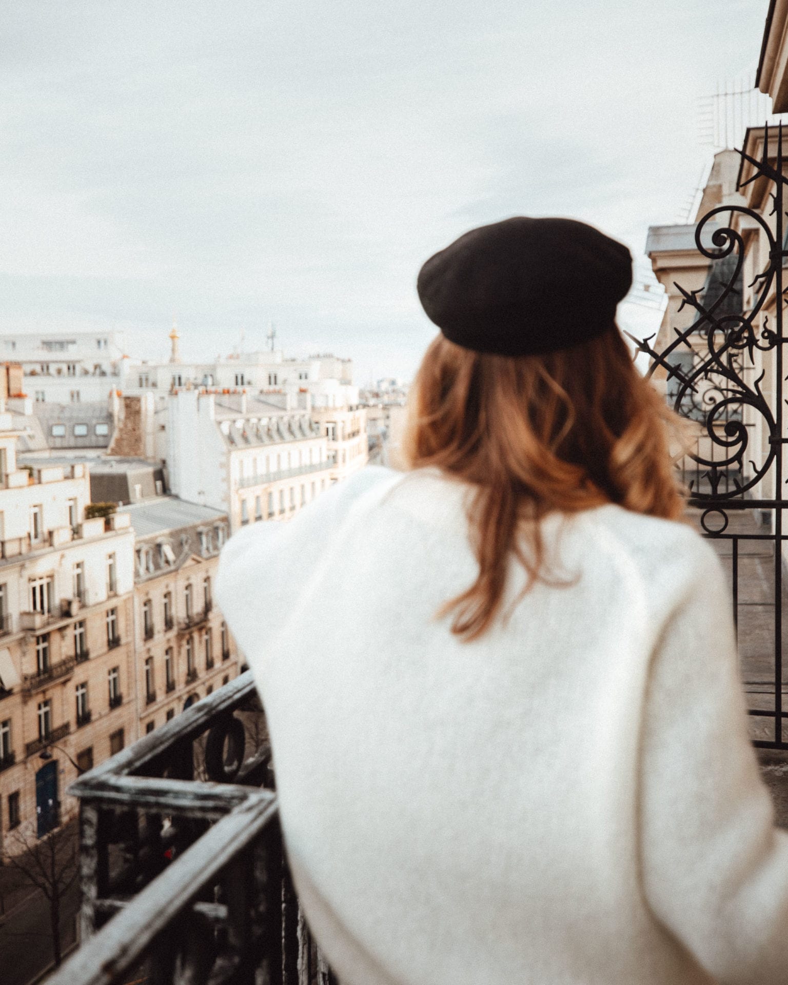 The balcony at Le Royal Monceau for Valentine's Weekend in Paris France