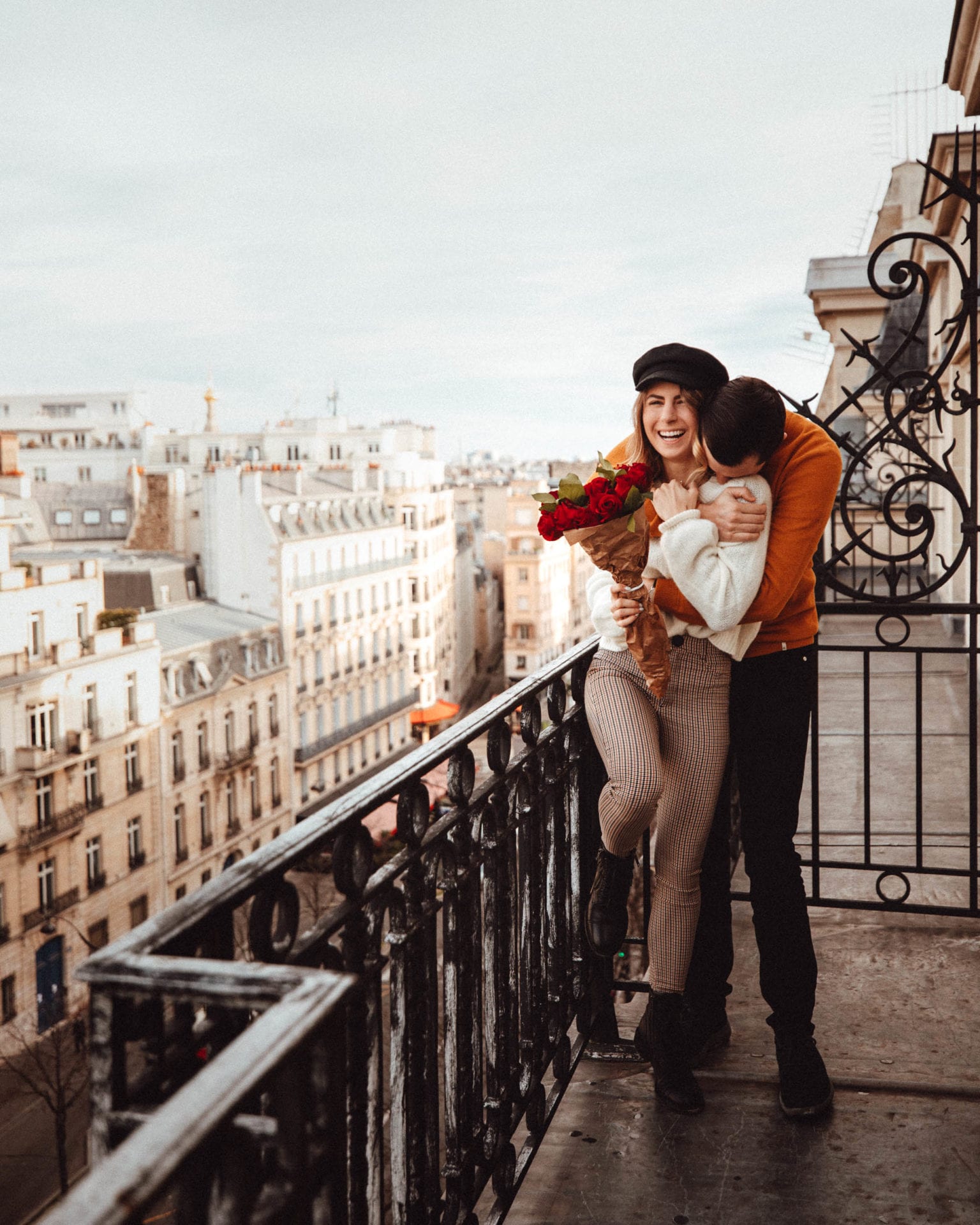 The balcony at Le Royal Monceau for Valentine's Weekend in Paris France