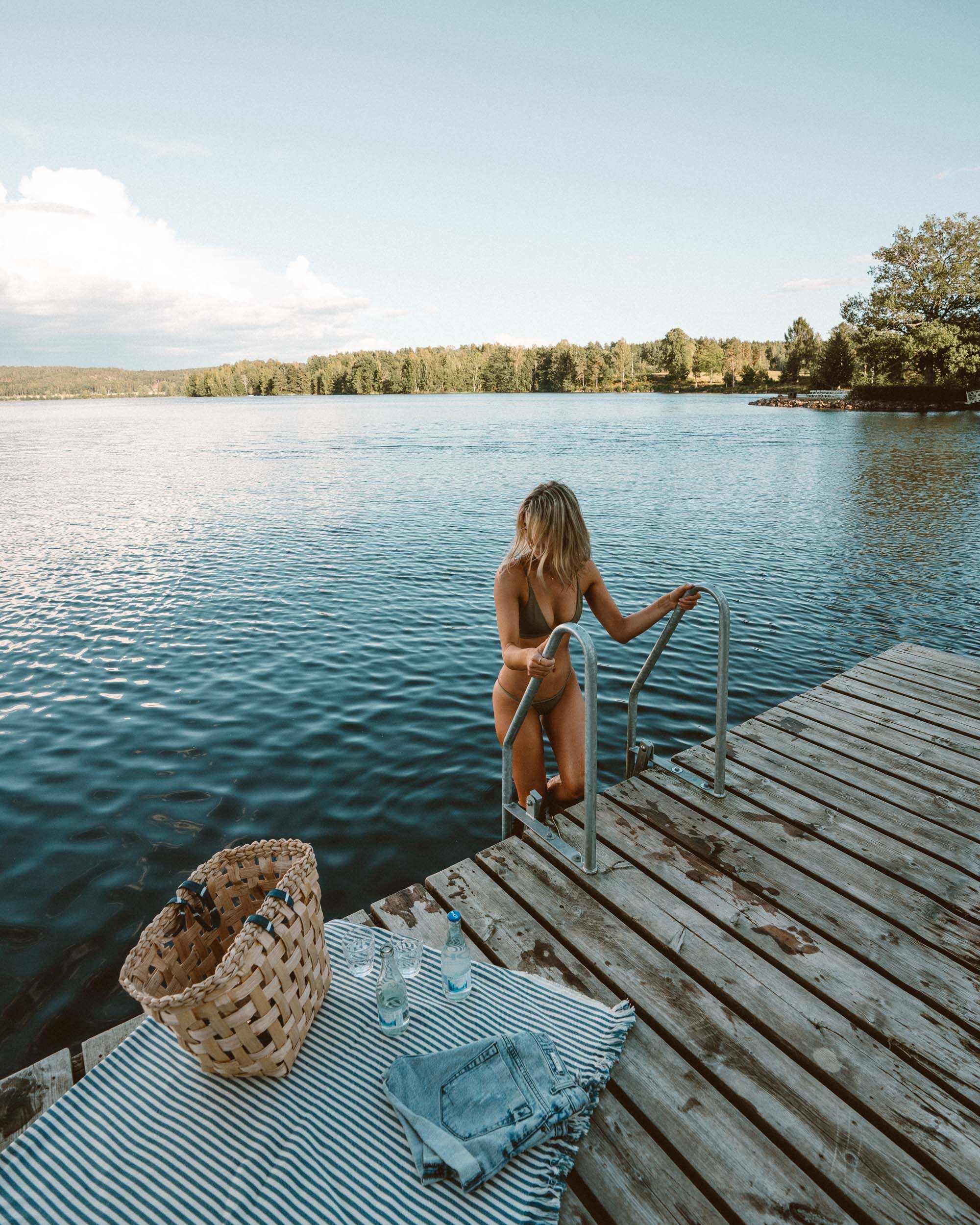 Swimming at Baldersnas lake in Dalsland, West Sweden via @finduslost